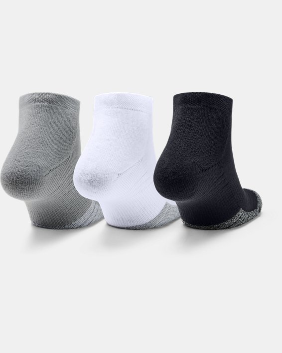 Adult HeatGear® Low Cut Socks 3-Pack, Gray, pdpMainDesktop image number 2